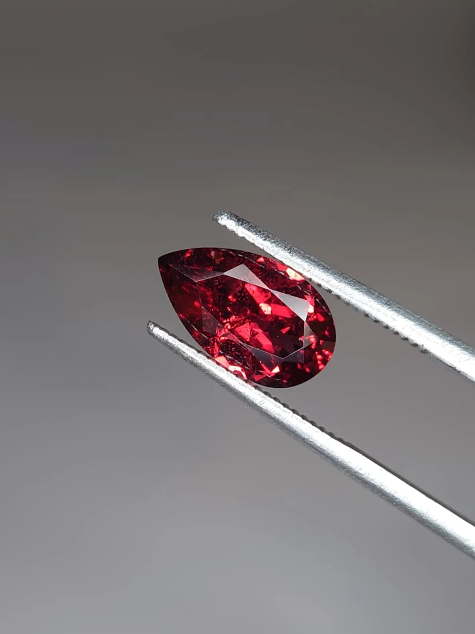 2ct Pear Faceted Natural Malaya Garnet from Tanzania — view 2